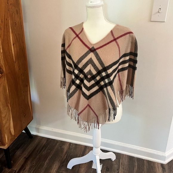 Burberry Check Wool Cape - Picture 1 of 5